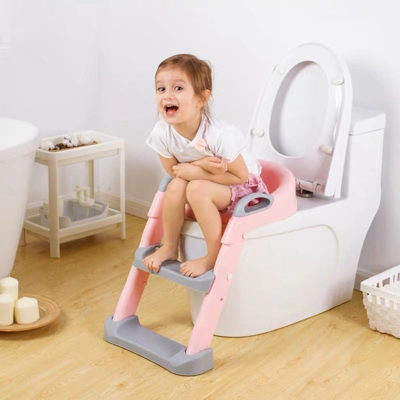 Riduttore Water Bambini|Riduttore WC Pieghevole|Vasino Portatile per Bambini |Sedile WC pieghevole da Viaggio in PP con 4 Cuscinetti Antiscivolo in Silicone e 1 Borsa per il Trasporto-Blue